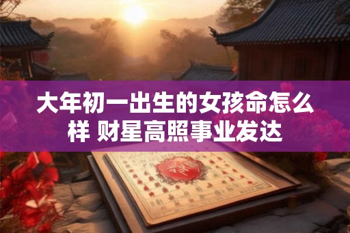 大年初一出生的女孩命怎么样 财星高照事业发达