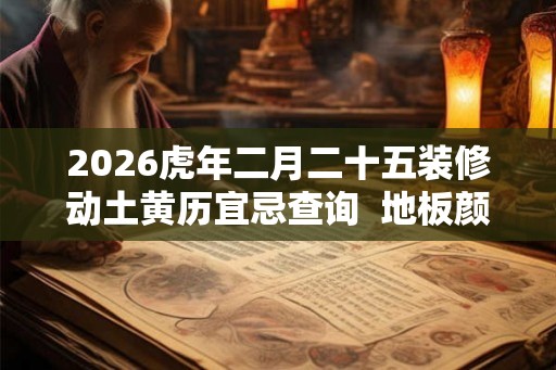 2026虎年二月二十五装修动土黄历宜忌查询  地板颜色风水