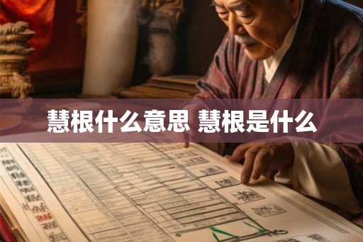 慧根什么意思 慧根是什么