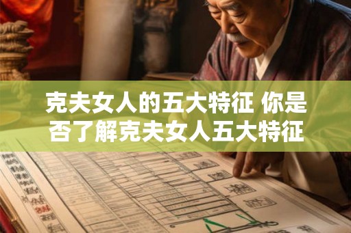 克夫女人的五大特征 你是否了解克夫女人五大特征
