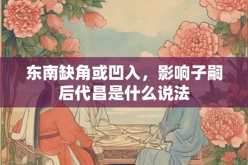 东南缺角或凹入，影响子嗣后代昌是什么说法