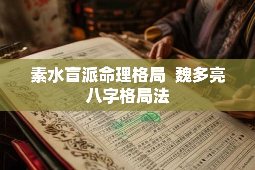 素水盲派命理格局  魏多亮八字格局法