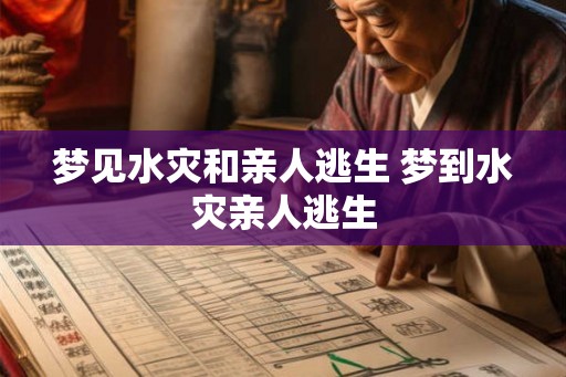 梦见水灾和亲人逃生 梦到水灾亲人逃生 梦见水灾和亲人逃生 梦到水灾亲人逃生