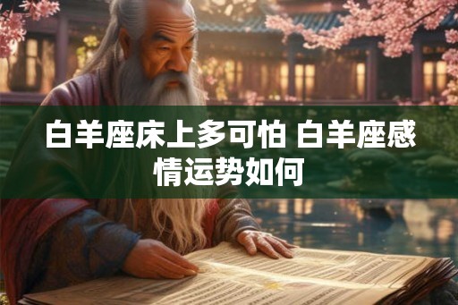 白羊座床上多可怕 白羊座感情运势如何