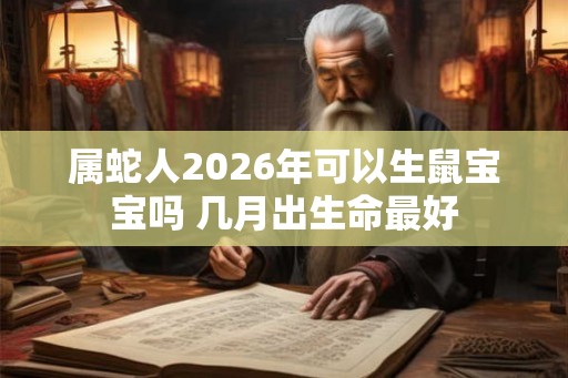 属蛇人2026年可以生鼠宝宝吗 几月出生命最好 属蛇人2026年可以生鼠宝宝吗 几月出生命最好