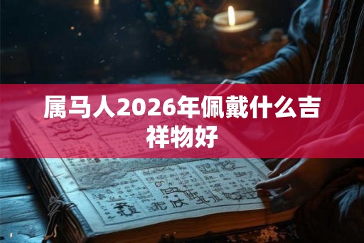 属马人2026年佩戴什么吉祥物好