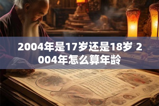 2004年是17岁还是18岁 2004年怎么算年龄