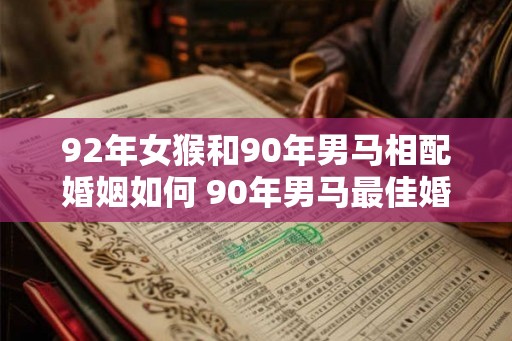 92年女猴和90年男马相配婚姻如何 90年男马最佳婚配属相