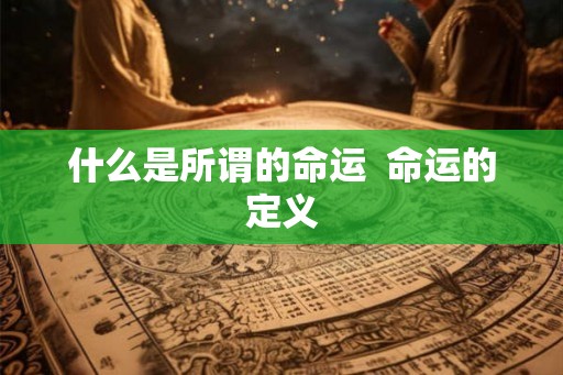 什么是所谓的命运  命运的定义