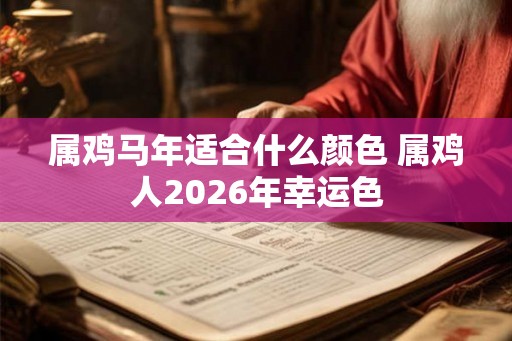 属鸡马年适合什么颜色 属鸡人2026年幸运色 属鸡马年适合什么颜色 属鸡人2026年幸运色
