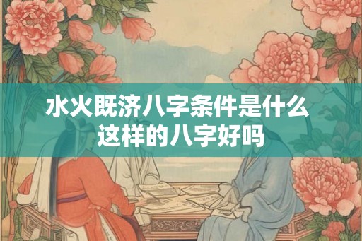 水火既济八字条件是什么 这样的八字好吗