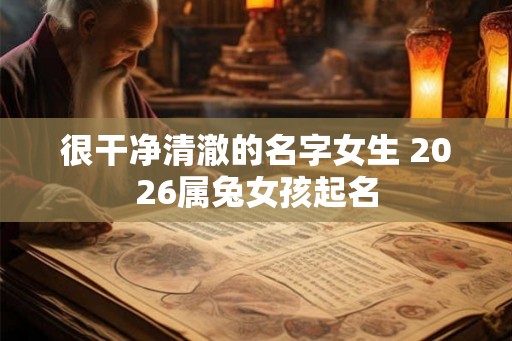 很干净清澈的名字女生 2026属兔女孩起名
