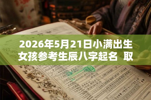 2026年5月21日小满出生女孩参考生辰八字起名  取什么名字比较好