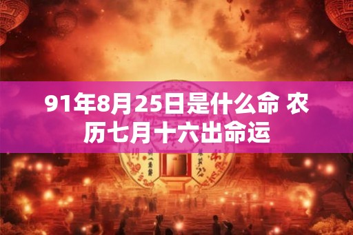 91年8月25日是什么命 农历七月十六出命运