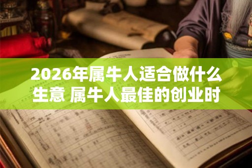 2026年属牛人适合做什么生意 属牛人最佳的创业时间