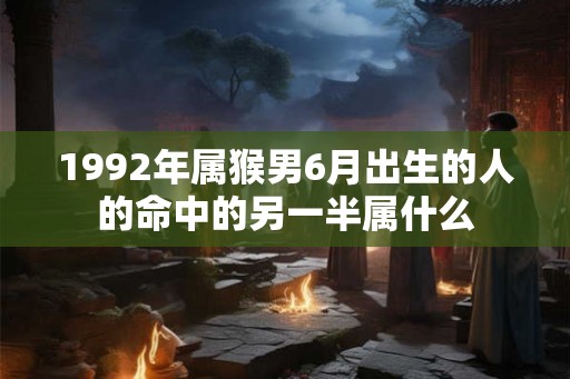 1992年属猴男6月出生的人的命中的另一半属什么