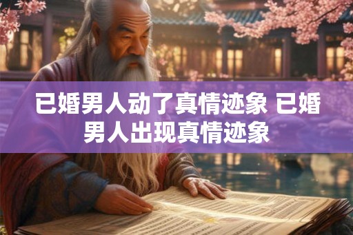 已婚男人动了真情迹象 已婚男人出现真情迹象 已婚男人动了真情迹象 已婚男人出现真情迹象