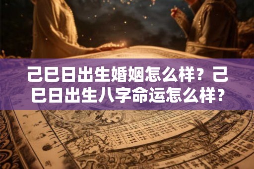 己巳日出生婚姻怎么样?己巳日出生八字命运怎么样? 己巳日出生婚姻怎么样?己巳日出生八字命运怎么样?