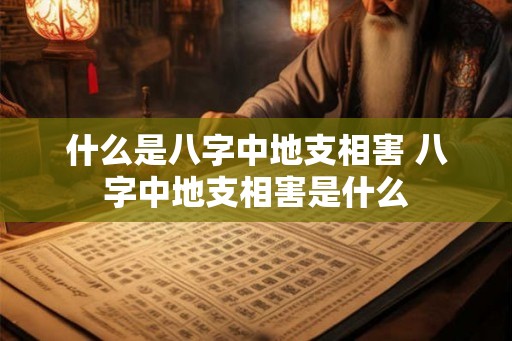 什么是八字中地支相害 八字中地支相害是什么