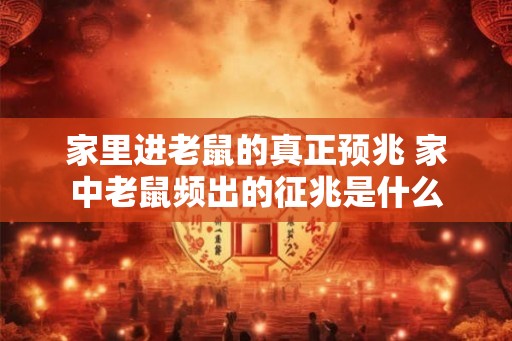 家里进老鼠的真正预兆 家中老鼠频出的征兆是什么