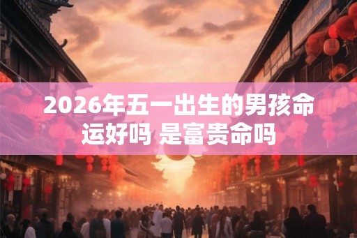 2026年五一出生的男孩命运好吗 是富贵命吗