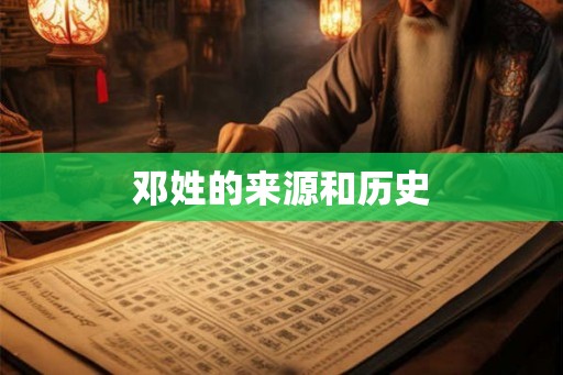 邓姓的来源和历史 邓姓的来源和历史