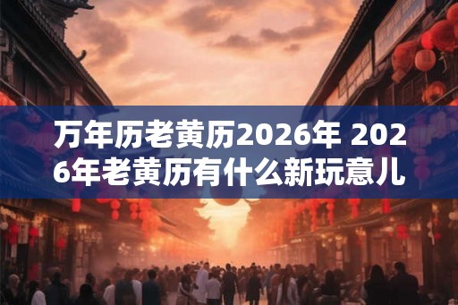 万年历老黄历2026年 2026年老黄历有什么新玩意儿