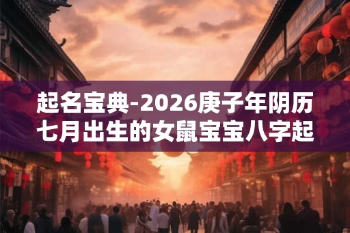 起名宝典-2026庚子年阴历七月出生的女鼠宝宝八字起名