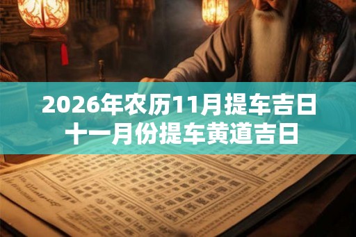 2026年农历11月提车吉日 十一月份提车黄道吉日