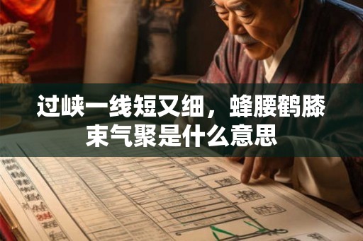 过峡一线短又细，蜂腰鹤膝束气聚是什么意思