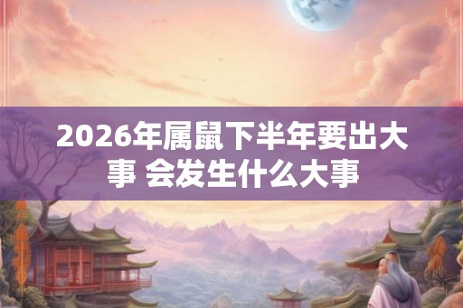 2026年属鼠下半年要出大事 会发生什么大事