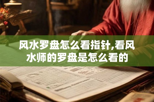 风水罗盘怎么看指针,看风水师的罗盘是怎么看的