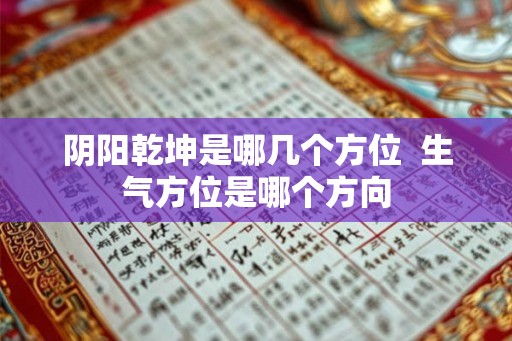 阴阳乾坤是哪几个方位  生气方位是哪个方向