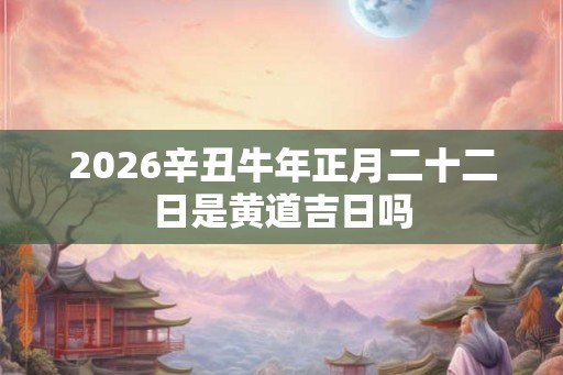 2026辛丑牛年正月二十二日是黄道吉日吗