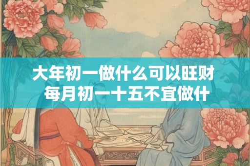 大年初一做什么可以旺财  每月初一十五不宜做什