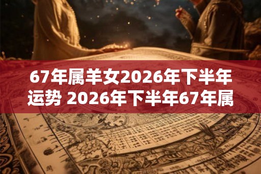 67年属羊女2026年下半年运势 2026年下半年67年属羊女的运势如何