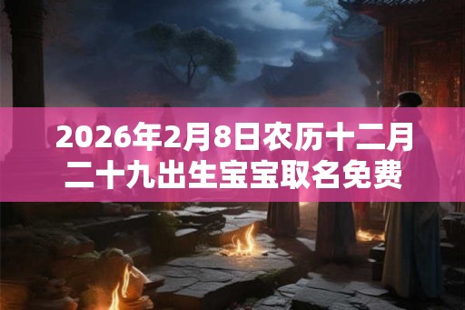 2026年2月8日农历十二月二十九出生宝宝取名免费