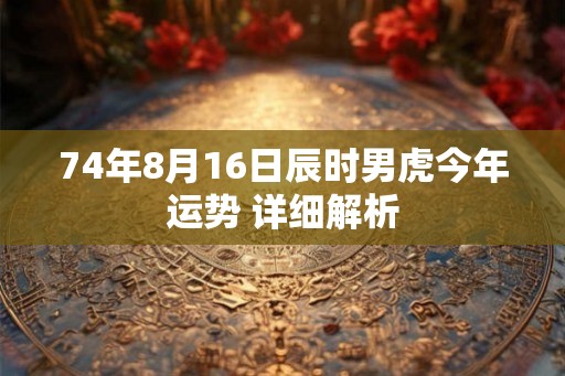 74年8月16日辰时男虎今年运势 详细解析