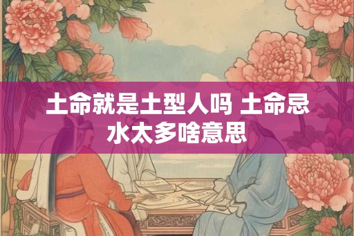 土命就是土型人吗 土命忌水太多啥意思