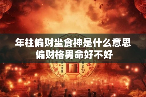 年柱偏财坐食神是什么意思 偏财格男命好不好