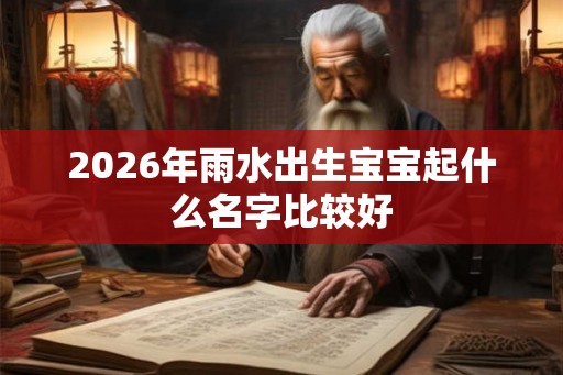 2026年雨水出生宝宝起什么名字比较好
