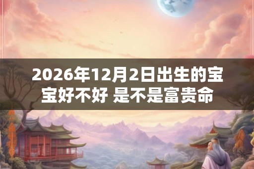 2026年12月2日出生的宝宝好不好 是不是富贵命