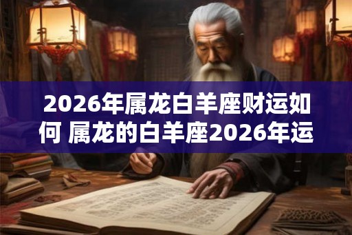 2026年属龙白羊座财运如何 属龙的白羊座2026年运势好不好