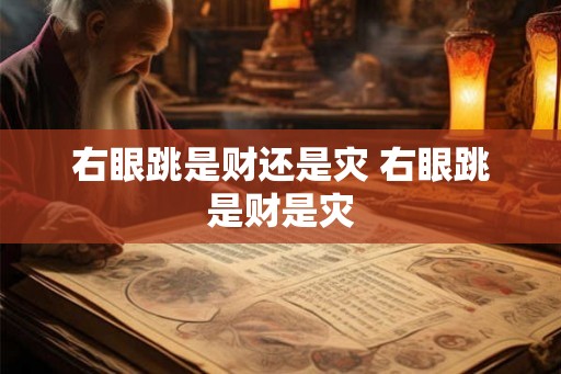 右眼跳是财还是灾 右眼跳是财是灾
