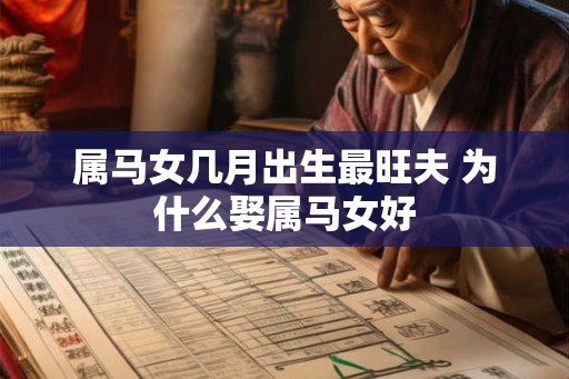 属马女几月出生最旺夫 为什么娶属马女好 属马女几月出生最旺夫 为什么娶属马女好