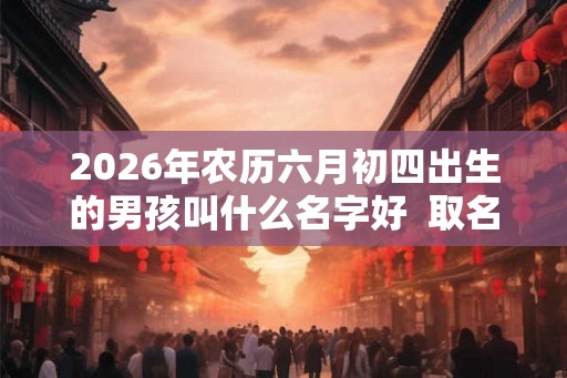 2026年农历六月初四出生的男孩叫什么名字好  取名小技巧