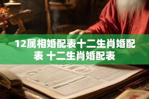 12属相婚配表十二生肖婚配表 十二生肖婚配表