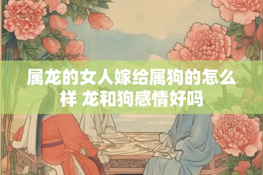 属龙的女人嫁给属狗的怎么样 龙和狗感情好吗
