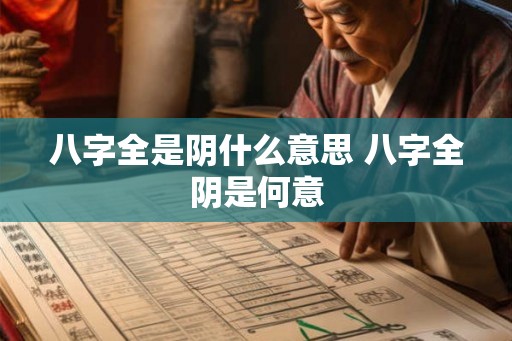 八字全是阴什么意思 八字全阴是何意