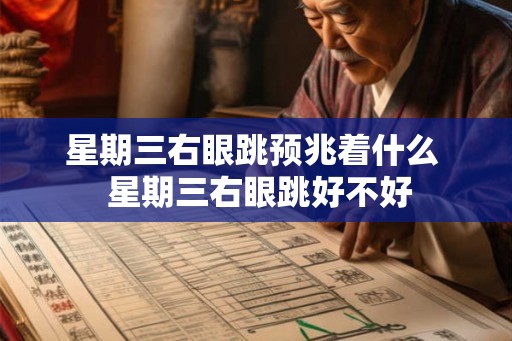 星期三右眼跳预兆着什么  星期三右眼跳好不好